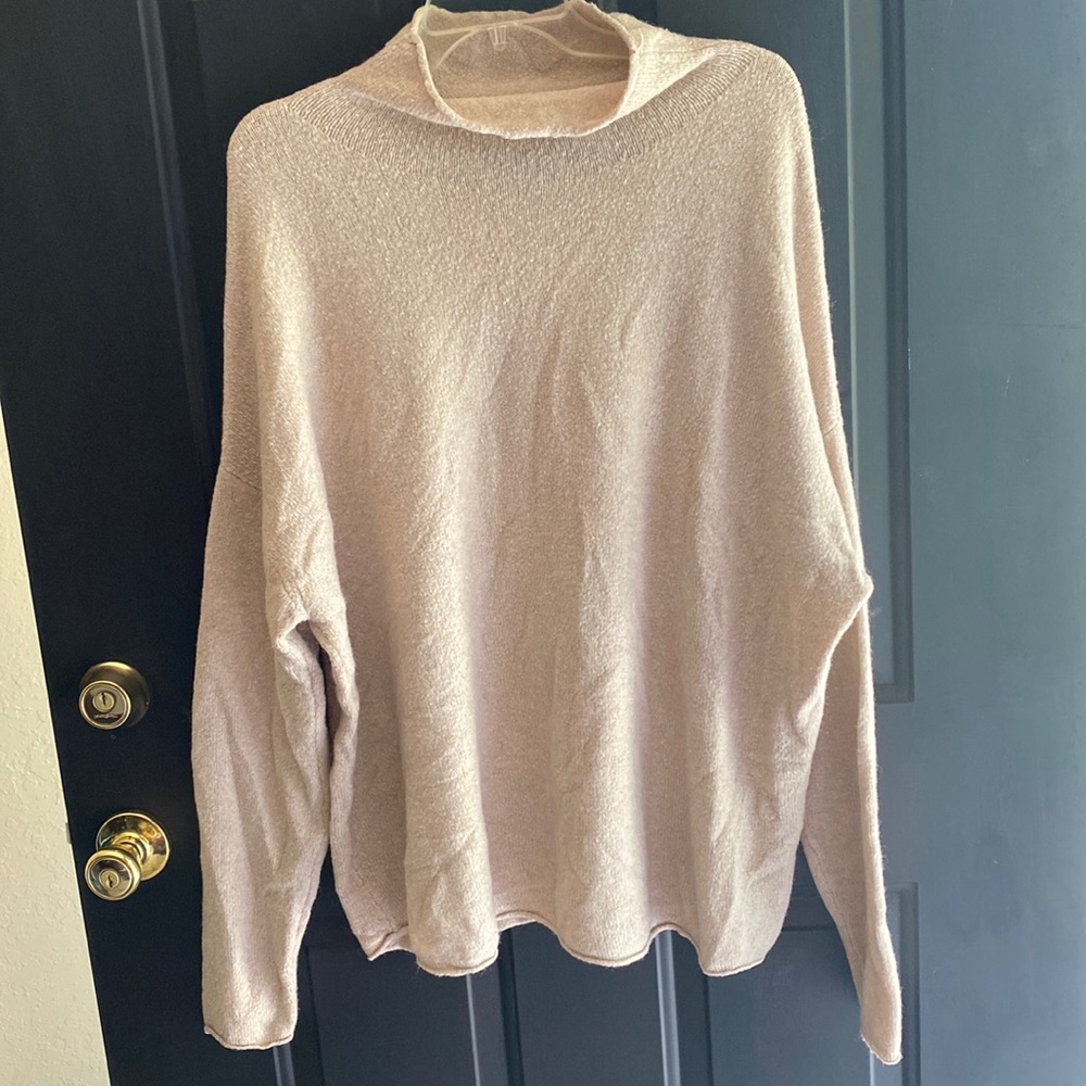 Mock neck oversized sweater